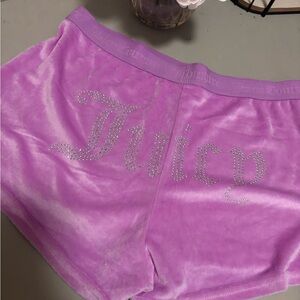 Juicy Couture Women's Pink Velour Shorts large